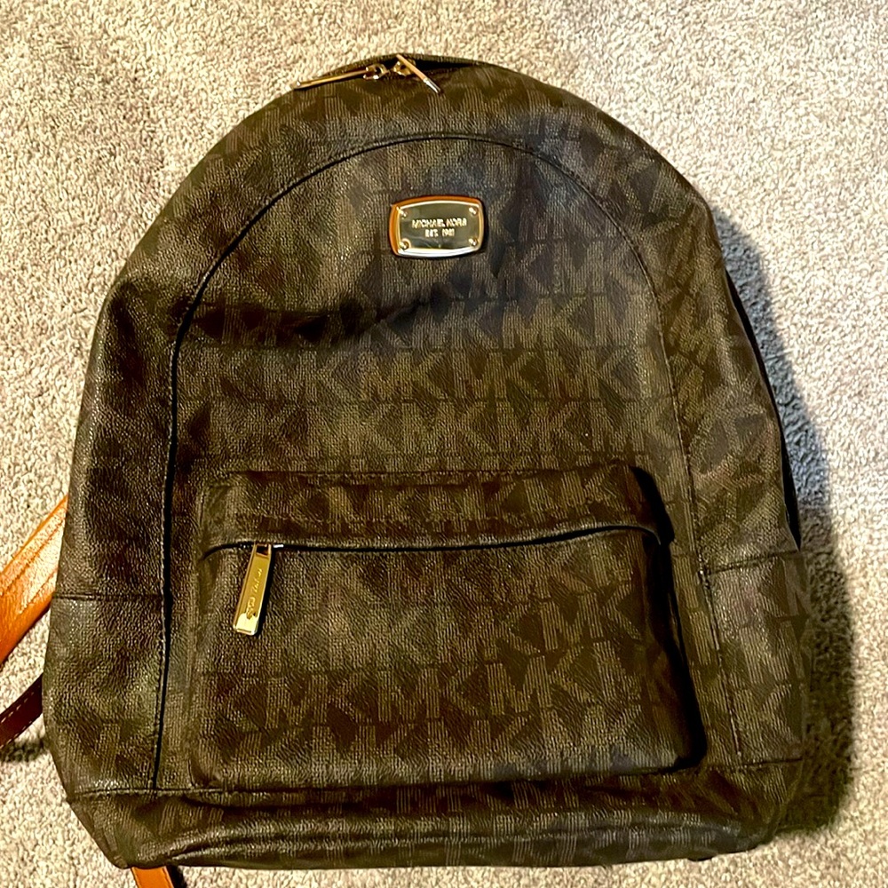 Michael Kors Brown Monogramm Leather bookbag